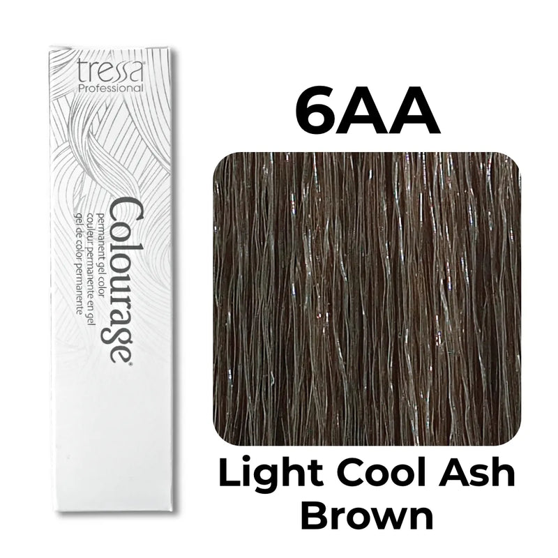 6AA - Light Cool Ash Brown - Colourage
