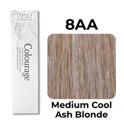 8AA - Medium Cool Ash Blonde - Colourage