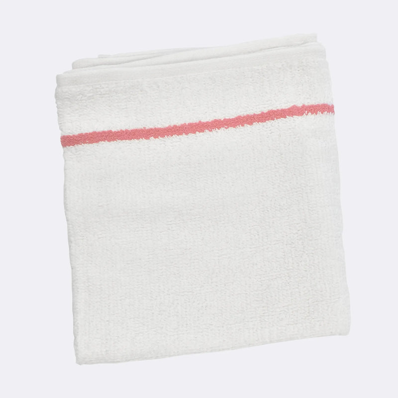BaBylissPRO White 100% Cotton Towel With Stripe 12/Bag