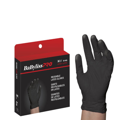 BabylissPro Latex Gloves BES33704MDUCC - Medium Powder Free
