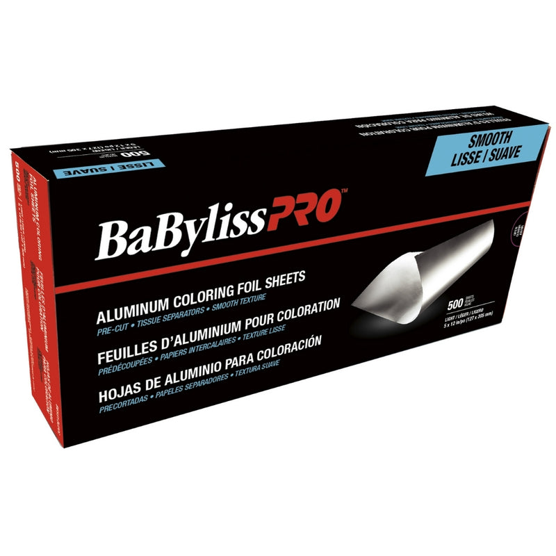BabylissPro Pre-Cut Foil Sheets BES512LUCC - Silver Light 5x12