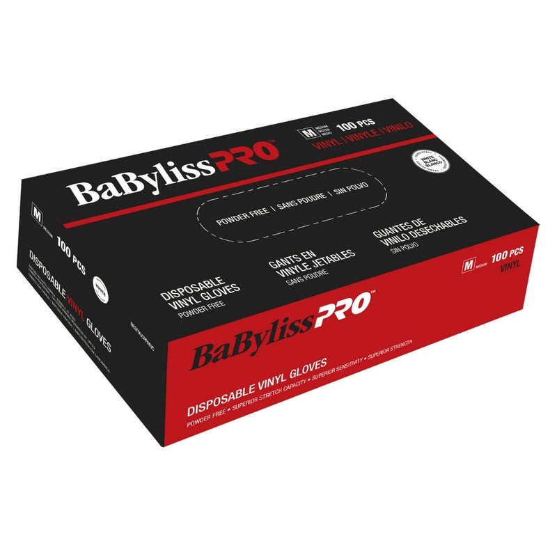 Babyliss Vinyl Gloves BESTOUCPFMUC - Medium Powder Free 100/Box