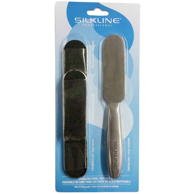 Silkline Foot Files SLSSFF4000KITC - Stainless Steel Kit w/24 Filing Pads