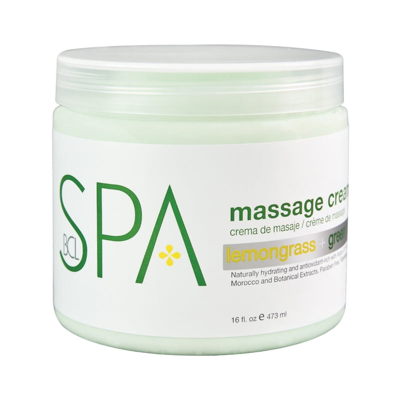 BCL SPA Massage Cream - 473ml/16oz SPA51106 - Lemongrass & Green Tea