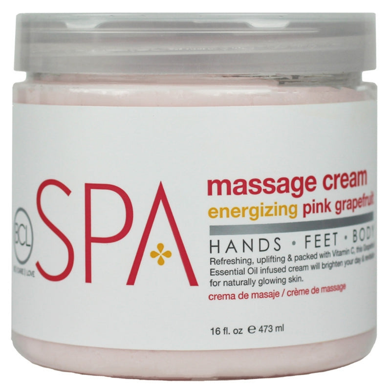 BCL SPA Massage Cream - 473ml/16oz SPA58016 - Energizing Pink Grapefruit