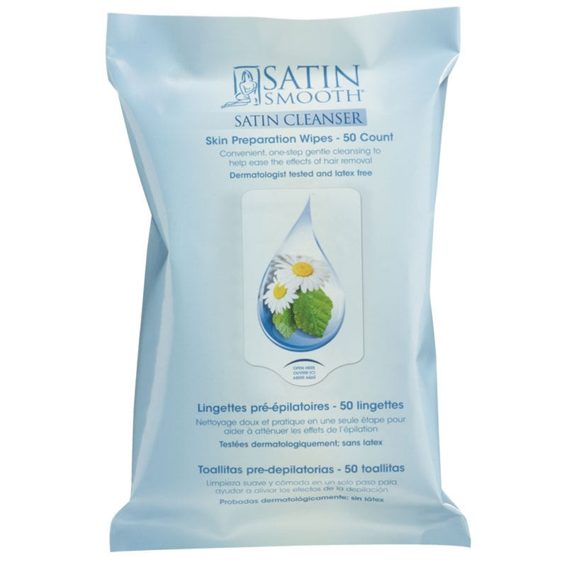 Satin Smooth Cleanser SSKSCW - Skin Preparation Wipes (Package of 50)