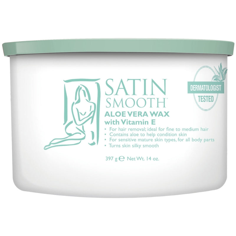 Satin Smooth Soft Cream Waxes - 14oz SSW14AVG - Aloe Vera With Vitamin E