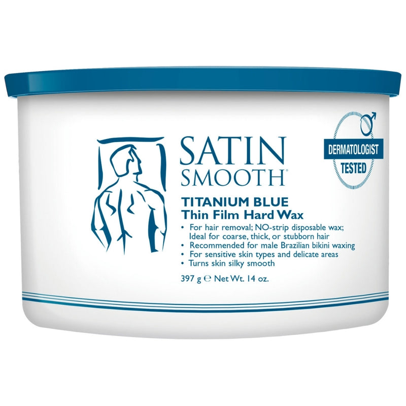 Satin Smooth Thin Film Hard Wax - 14oz SSW14MPG - Titanium Blue