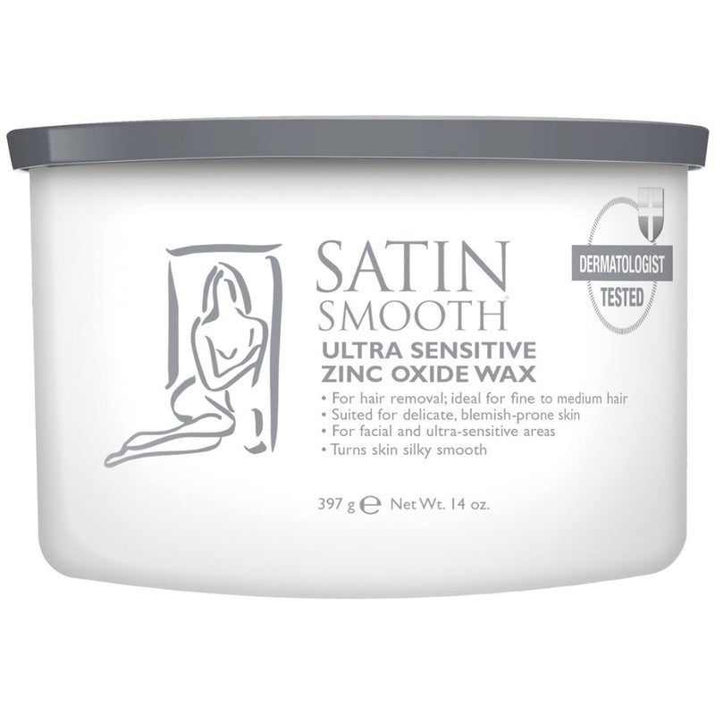 Satin Smooth Soft Cream Waxes - 14oz SSW14ZOG - Ultra Sensitive Zinc Oxide